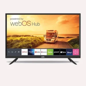 Cello 32″ Smart Camping Voyage TV 12 Volts Triple Tuner Bluetooth. Disney Plus Netflix, Apple TV Plus Prime Video Paramount Plus Caravanes Bateaux HGVS Fabriqué en Europe...