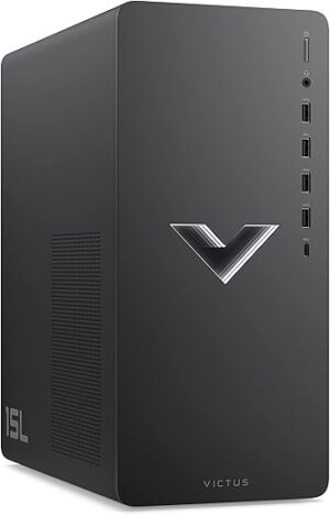 HP Victus 15L TG02-0011ss Desktop Ordinateur de Bureau Gaming (processeur AMD Ryzen 5 5600G, 16 Go RAM, 512 Go SSD, Nvidia GeForce RTX 3050 Graphics, Tower PC, FreeDOS) Couleur...