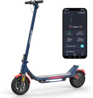 LEQISMART Trottinette Électrique Adulte, 25-30KM Autonomie, Moteur 250-350W, 9-10 Pouces Pneu Solide Trotinette électrique, Contrôle Simple de l'APP