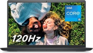 Dell Inspiron 15 (3520) Ordinateur Portable 15,6" Écran FHD 120 Hz, Intel Core i5 1235U, Intel Iris XE, 16Go RAM, 512 Go SSD, Windows 11 Home, Clavier AZERTY, Carbon Black
