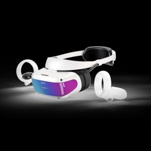 DPVR E4 VR Casques PCVR avec contrôleur, Casque de réalité virtuelle pour Jeux PC, Prend en Charge Les Jeux SteamVR